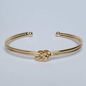 14K Gold Knot Cuff Bangle Bracelet Womens New 14 Karat Sterling Silver Jewelry